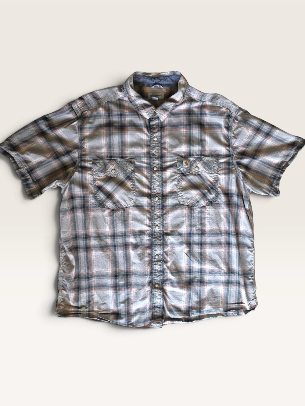 Carhartt Rugged Flex Bozeman Plaid Pearl Snap Shirt Men’s 2XL